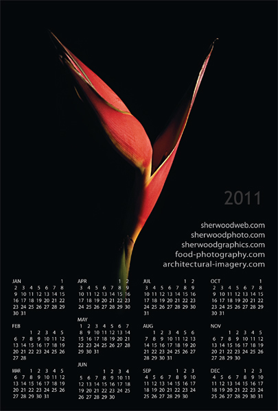 2011 Calendar Card with Flower images