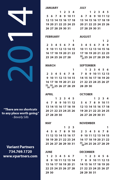 2014 calendar