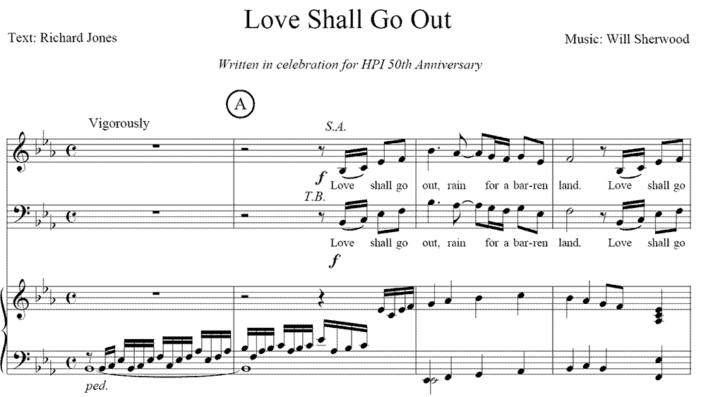 Love Shall Go Out for choir and organ