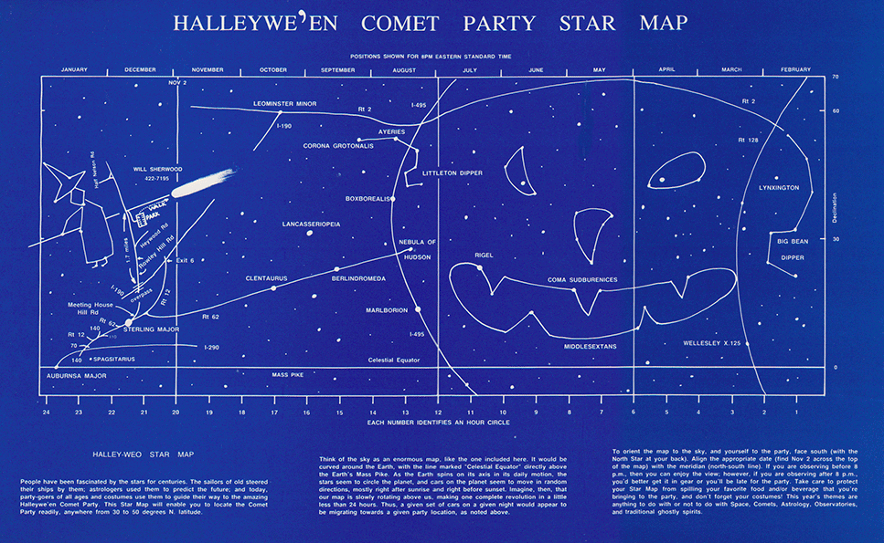 Halleyween Comet Star Map